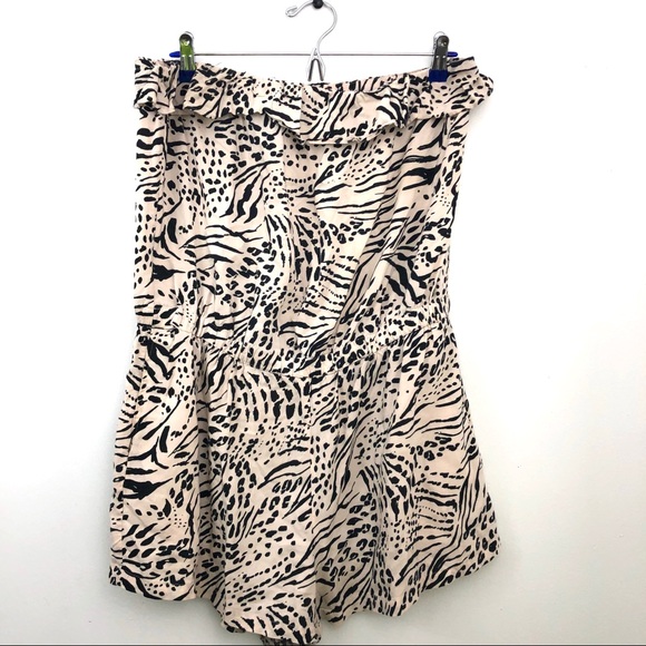 H&M Pants - H&M | Strapless Cheetah Print Romper L